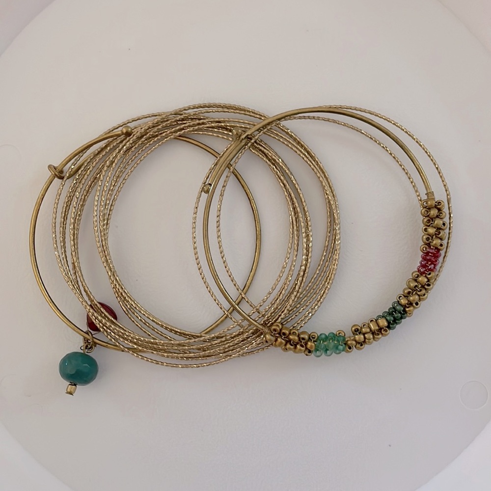 Gold bangle set